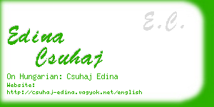 edina csuhaj business card
